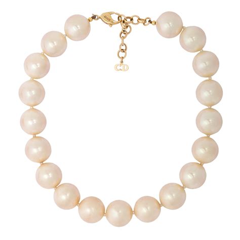 christian dior necklace with pearl